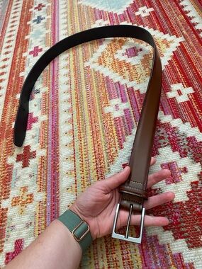 Florsheim Carmine Men’s Chocolate Brown Leather Belt